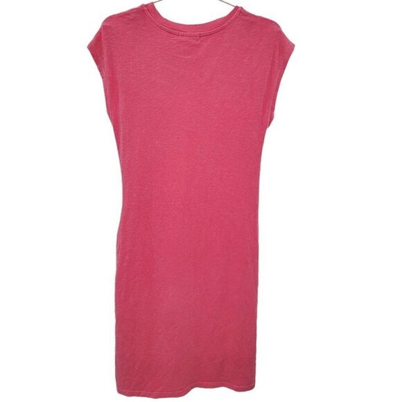 Sundry Womens S Fitted Pink Side Tie Sleeveless Jersey Dress - Picture 7 of 10